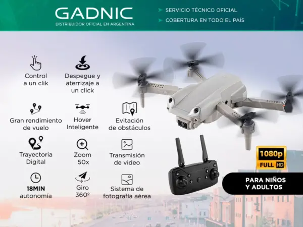 Drone Gadnic con Cámara Full HD FPV doble cámara de Evitación de Obstáculos 2 baterías - Imagen 2