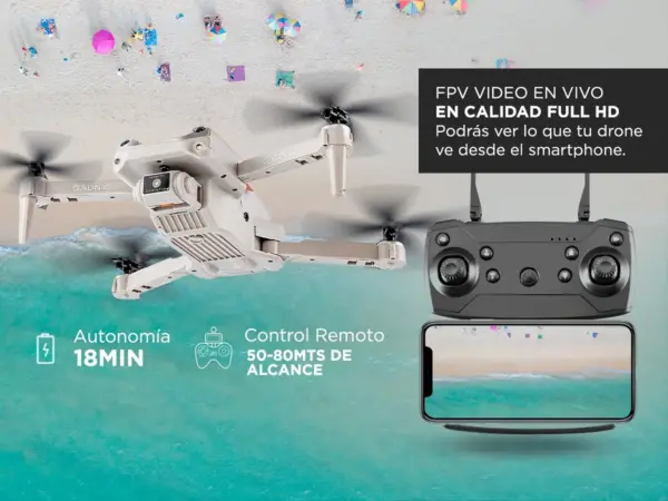 Drone Gadnic con Cámara Full HD FPV doble cámara de Evitación de Obstáculos 2 baterías - Imagen 3